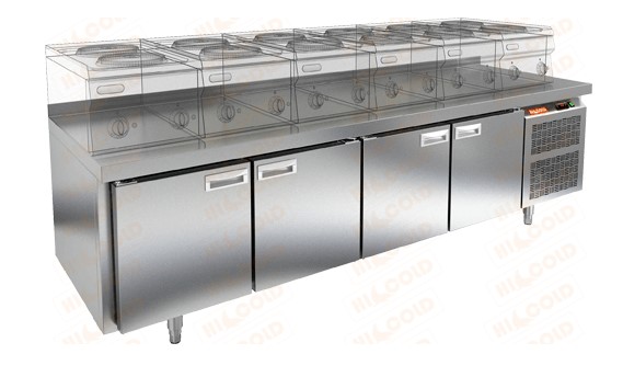 Стол морозильный под тепловое оборудование HICOLD SN 1111/BT LT (-18...-10 °С)